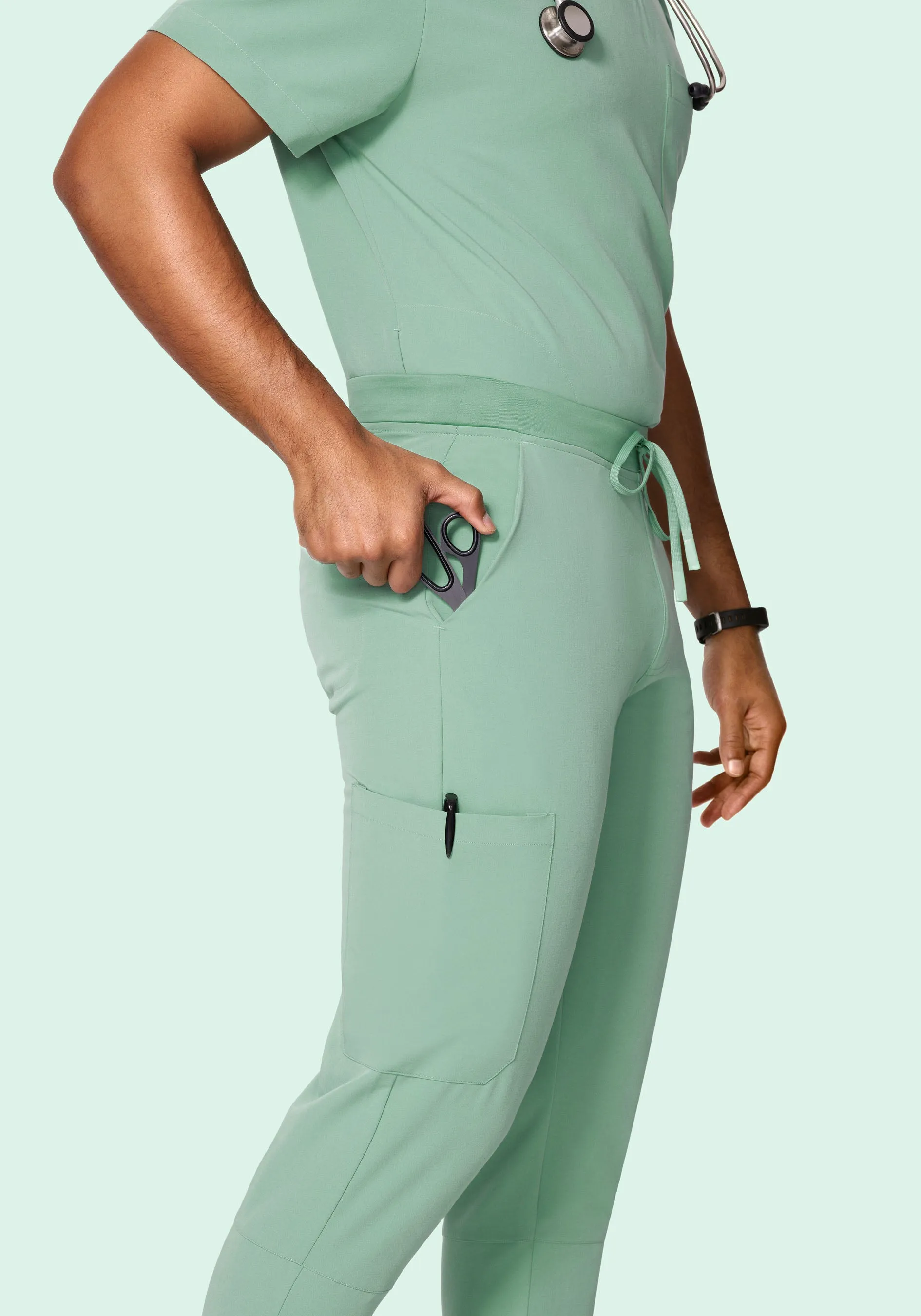 7 Pocket Joggers Jade