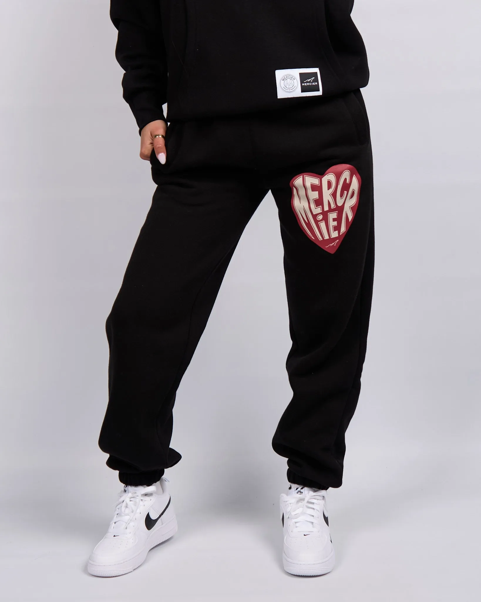 Black Mercier Heart Joggers