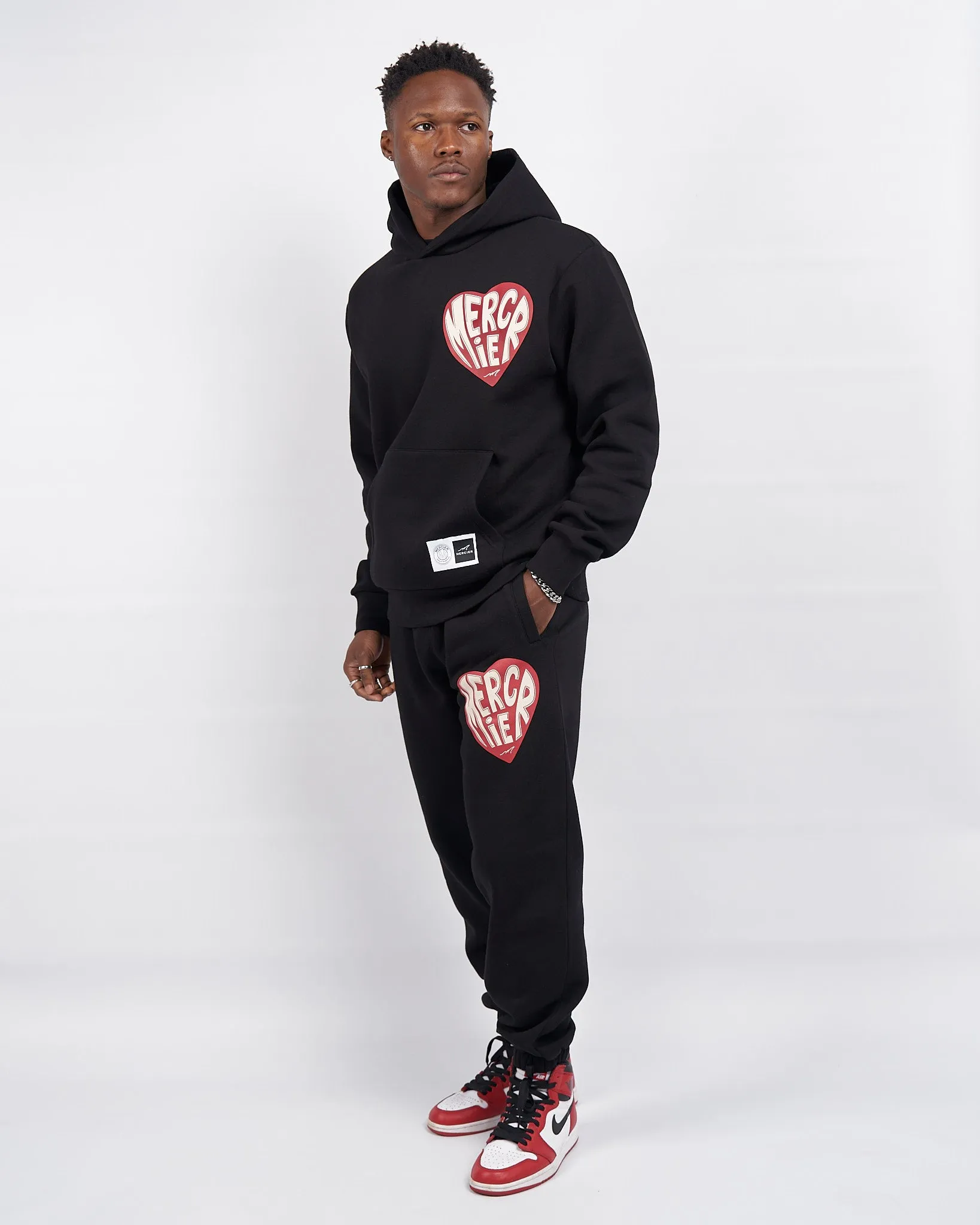 Black Mercier Heart Joggers