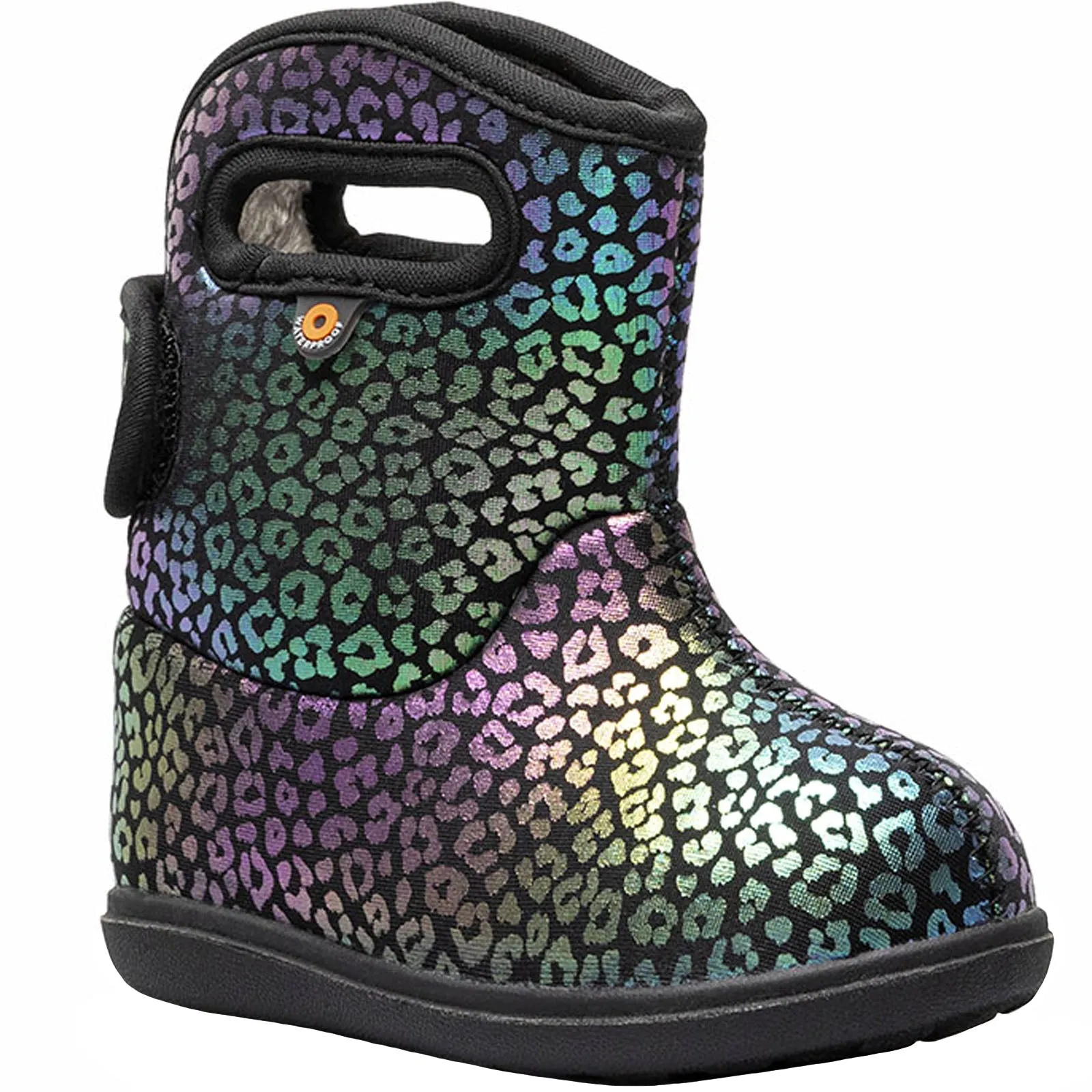 BOGS Toddler Baby BOGS II Rainbow Leopard Rain Boots - Black Multi