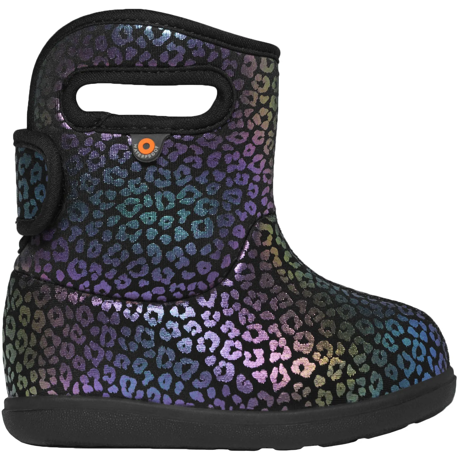 BOGS Toddler Baby BOGS II Rainbow Leopard Rain Boots - Black Multi