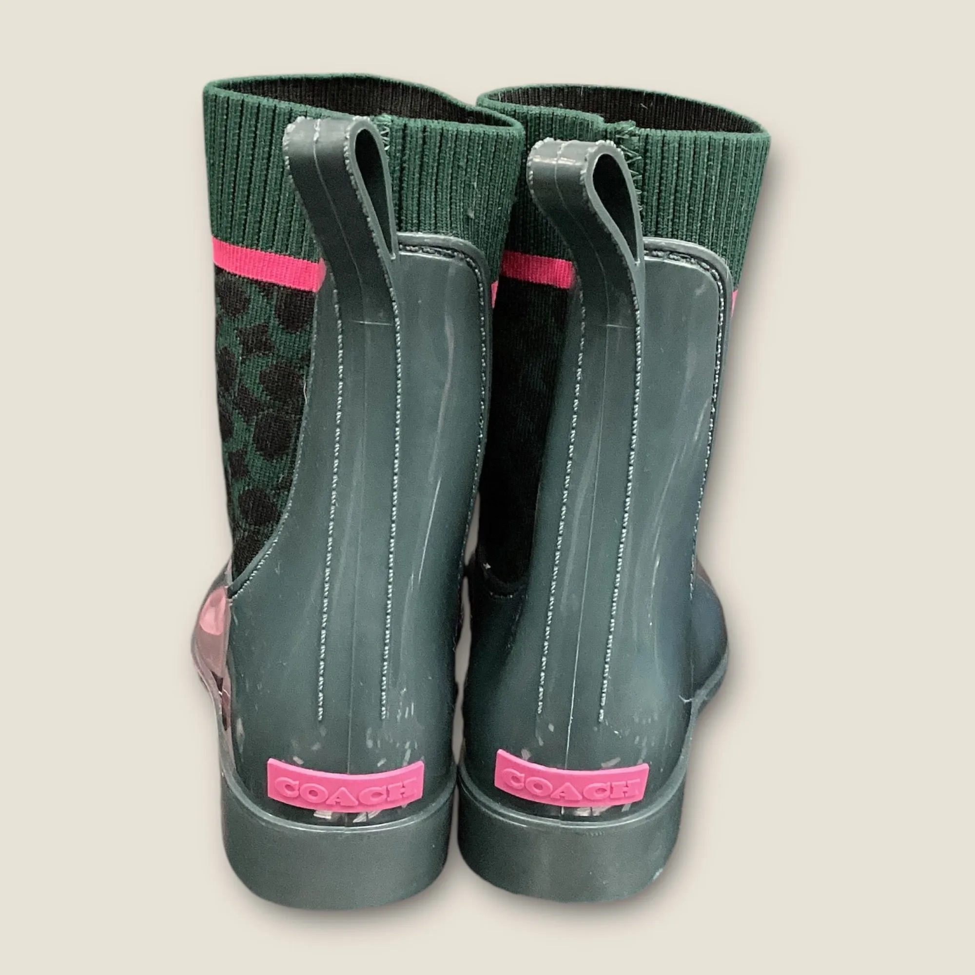 Boots Rain By Coach In Green, Size: 9