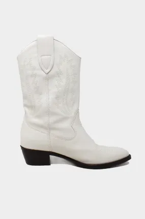 Camilla Cowboy Boots | White