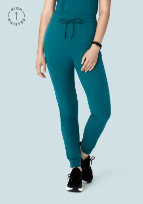 High Waisted Joggers Peacock