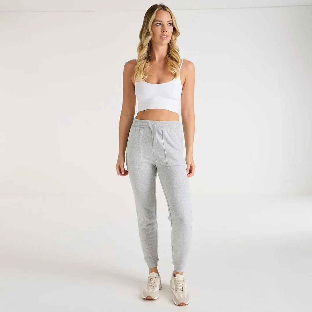 Ladies Grey Cuffed Joggers