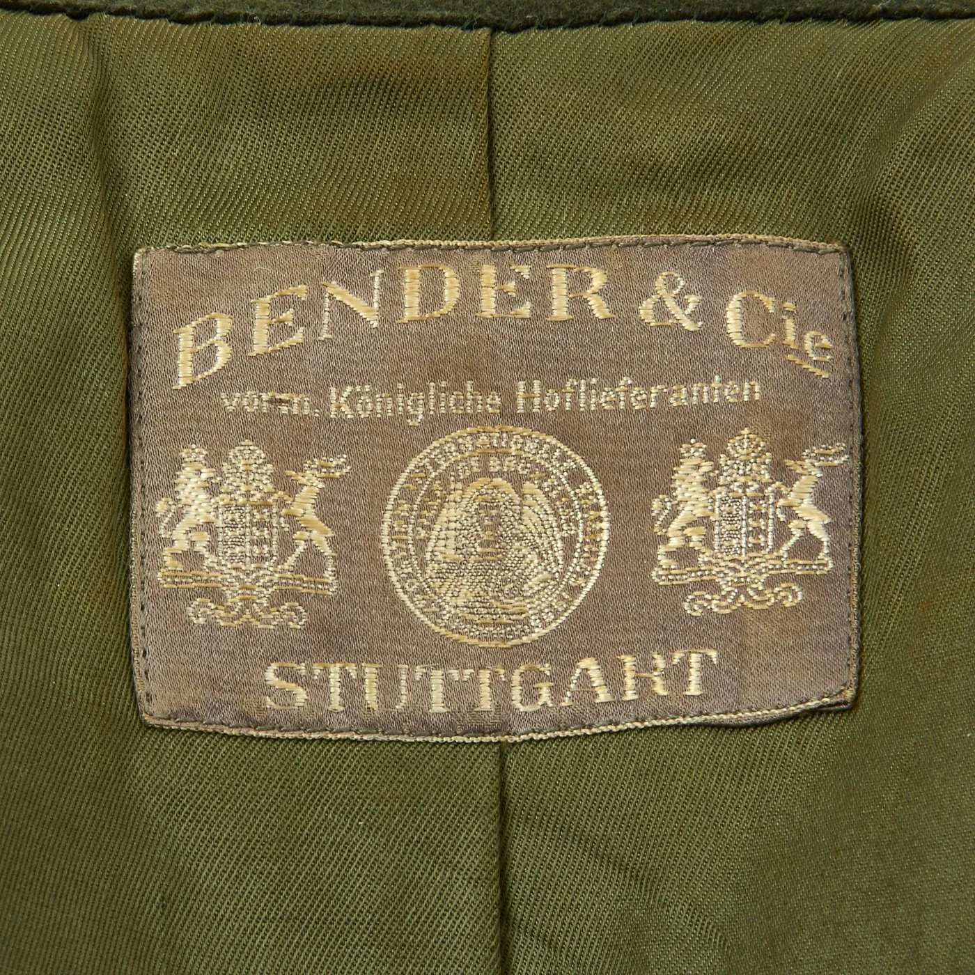 Original German WWII Cavalry Officer Waffenrock Tunic by Bender of Stuttgart