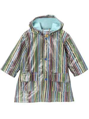 Pluie Pluie Boys RC - Blue Stripe Rain Coat