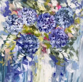 Rain song  hydrangea -art print