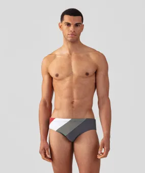 Swim Briefs Panelled: Lava Grey