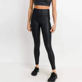 Triple Zippered Pocket Highwaist Foil Leggings